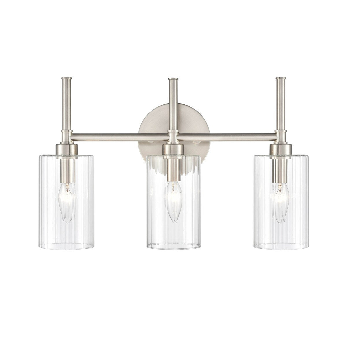 Millennium Lighting Chastine Bathroom Vanity Light Fixture with Clear Beveled Glass Shades