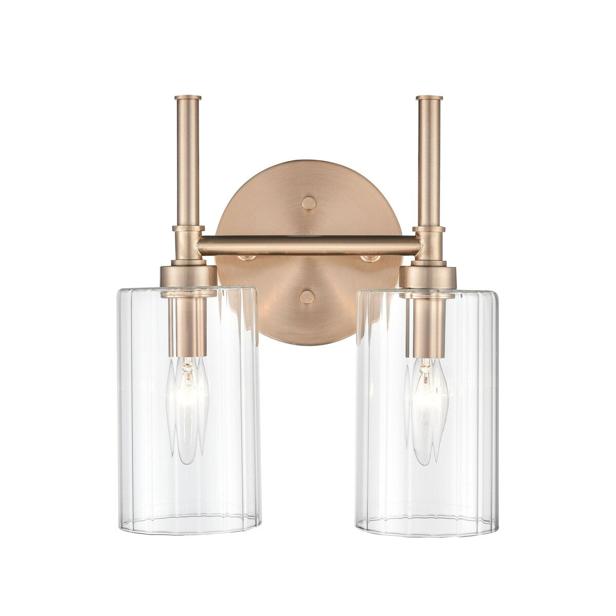 Millennium Lighting Chastine Bathroom Vanity Light Fixture with Clear Beveled Glass Shades
