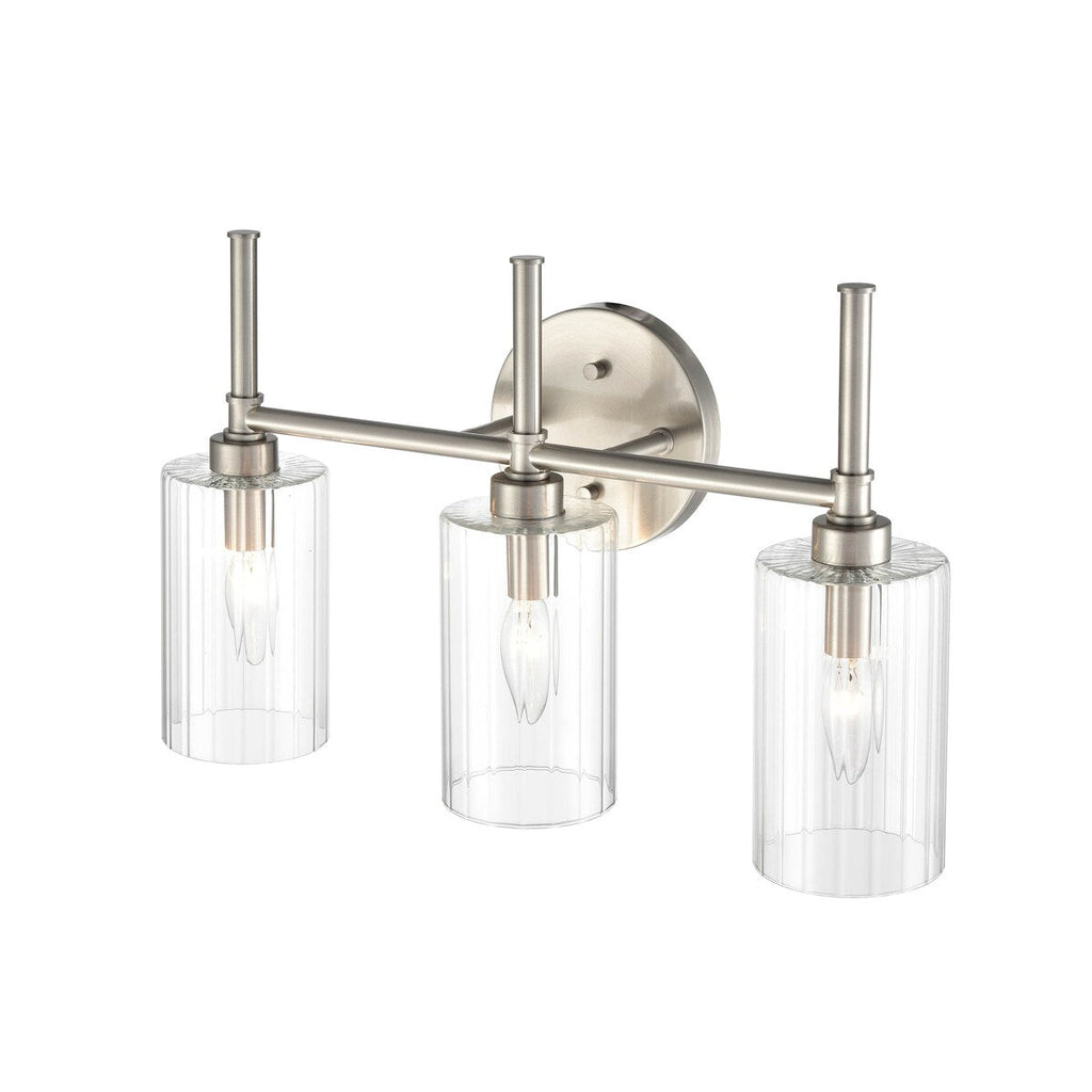 Millennium Lighting Chastine Bathroom Vanity Light Fixture with Clear Beveled Glass Shades