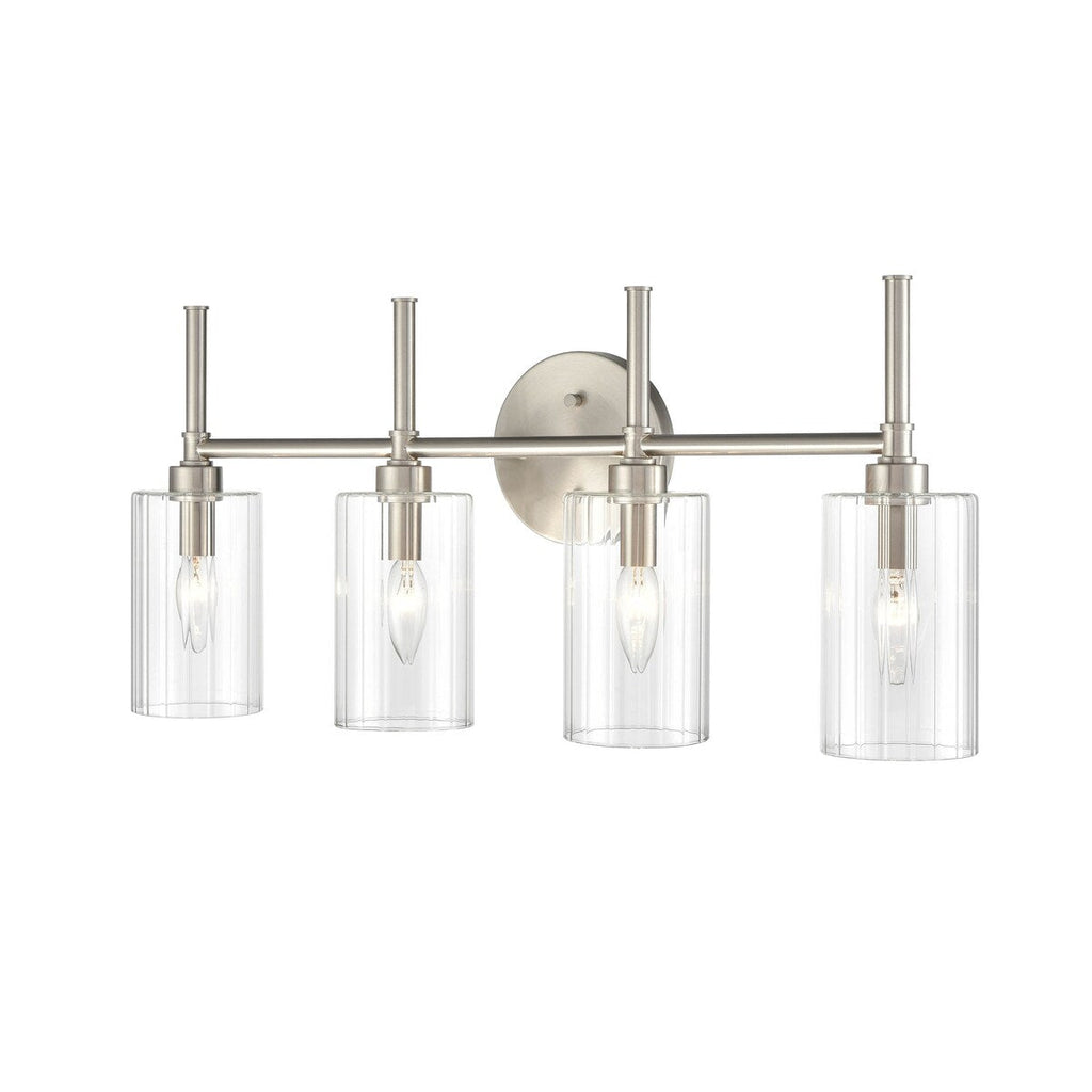 Millennium Lighting Chastine Bathroom Vanity Light Fixture with Clear Beveled Glass Shades