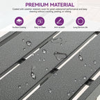 Moasis Patio Metal Counter Table Bar Table with Wheels