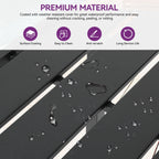 Moasis Patio Metal Counter Table Bar Table with Wheels