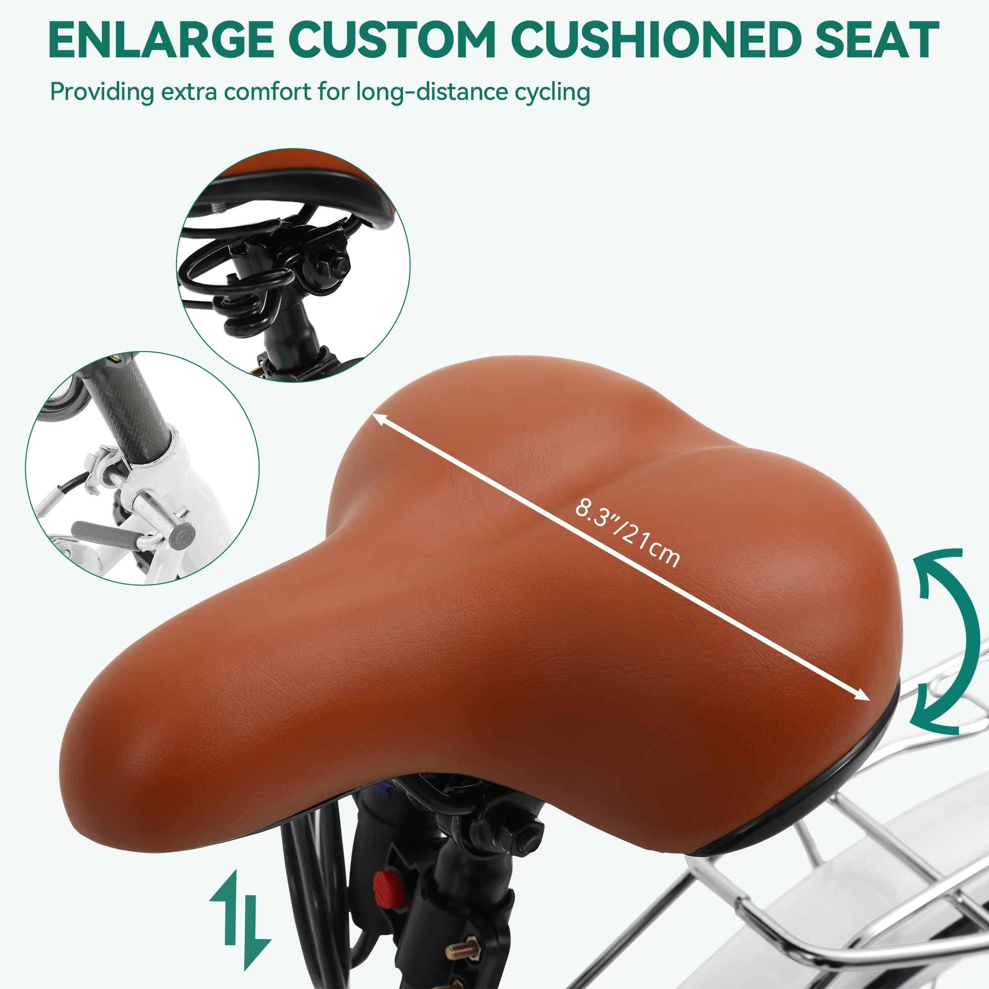 Moasis24/ 26 7-speed Cruiser Bike Adjustable Step Through Bike Commute Bike Bicycle