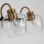 Modern 3/4-lights Bathroom Dimmable Vanity Lights Wall Sconces with Glass Shade