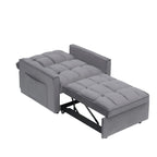 Modern 70.86 3 in 1 Single Convertible Sofa Bed with Adjustable Back and Moving Wheel for Living Room