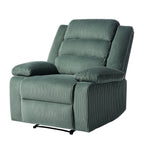 Modern Corduroy Manual Recliner Chair, Lounger Adjustable Recliners with Wide Armrest