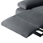 Modern Corduroy Manual Recliner Chair, Lounger Adjustable Recliners with Wide Armrest