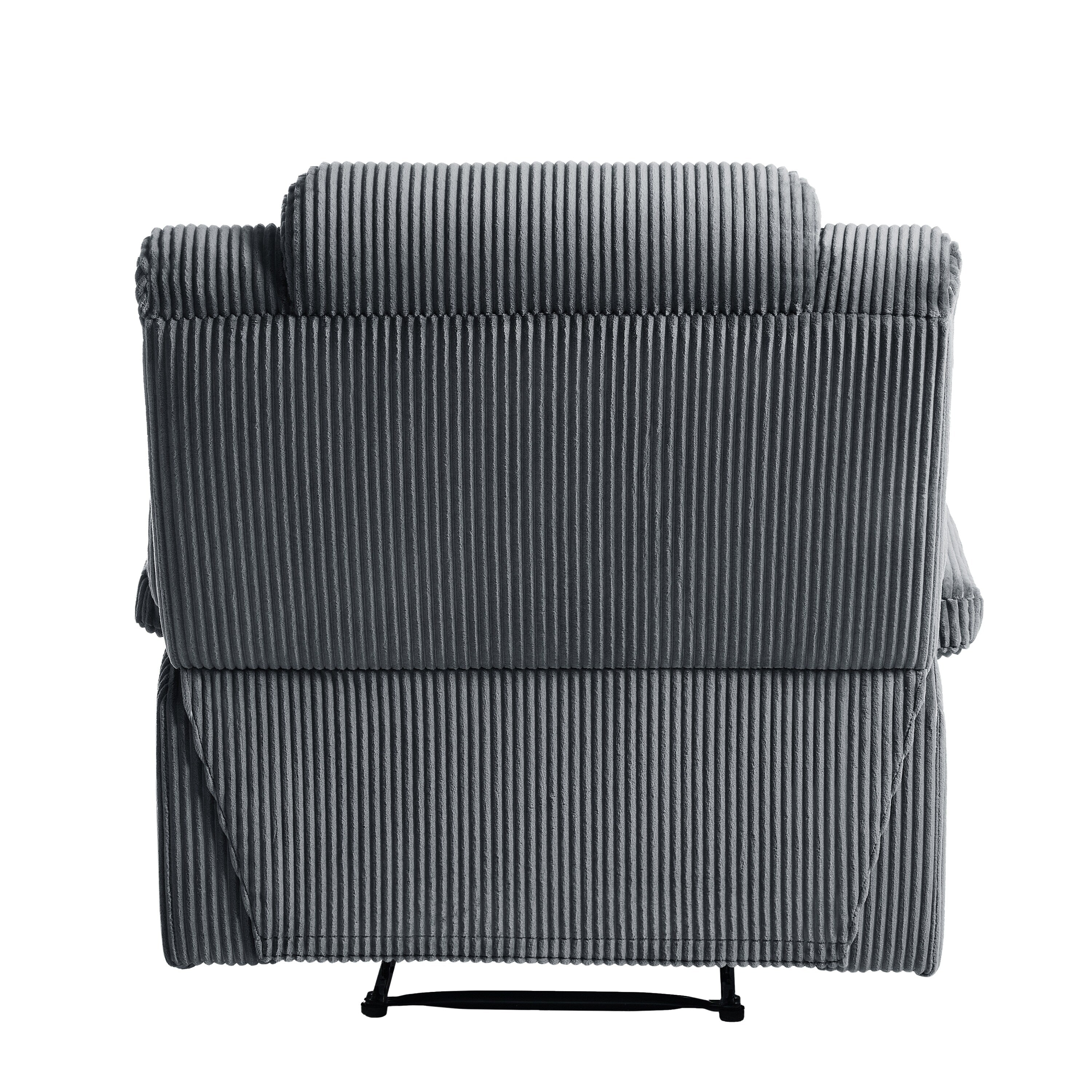 Modern Corduroy Manual Recliner Chair, Lounger Adjustable Recliners with Wide Armrest