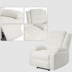 Modern Corduroy Manual Recliner Chair, Lounger Adjustable Recliners with Wide Armrest