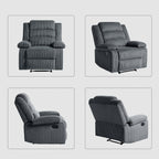 Modern Corduroy Manual Recliner Chair, Lounger Adjustable Recliners with Wide Armrest