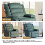 Modern Corduroy Manual Recliner Chair, Lounger Adjustable Recliners with Wide Armrest