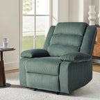 Modern Corduroy Manual Recliner Chair, Lounger Adjustable Recliners with Wide Armrest