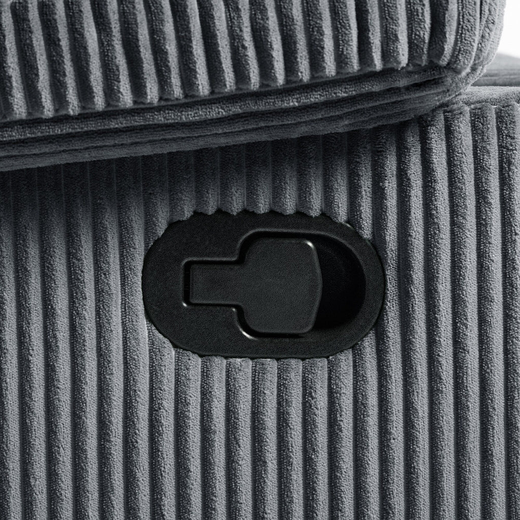 Modern Corduroy Manual Recliner Chair, Lounger Adjustable Recliners with Wide Armrest