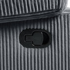 Modern Corduroy Manual Recliner Chair, Lounger Adjustable Recliners with Wide Armrest