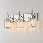 Modern Dimmable Crystal Bathroom Vanity Light Wall Sconces with Crystal Shades