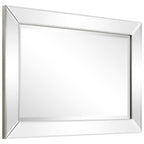 Beveled Rectangular Clear HD Wall Mounted Mirror for Bathroom, Vanity, Bedroom Mirrors, 3 sizes