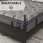 Modland 14 Inch Medium Hybrid Mattress, Euro Top - Fire-Safe CertiPUR-US Foams for Back Pain Relief, Twin/Full/Queen/King