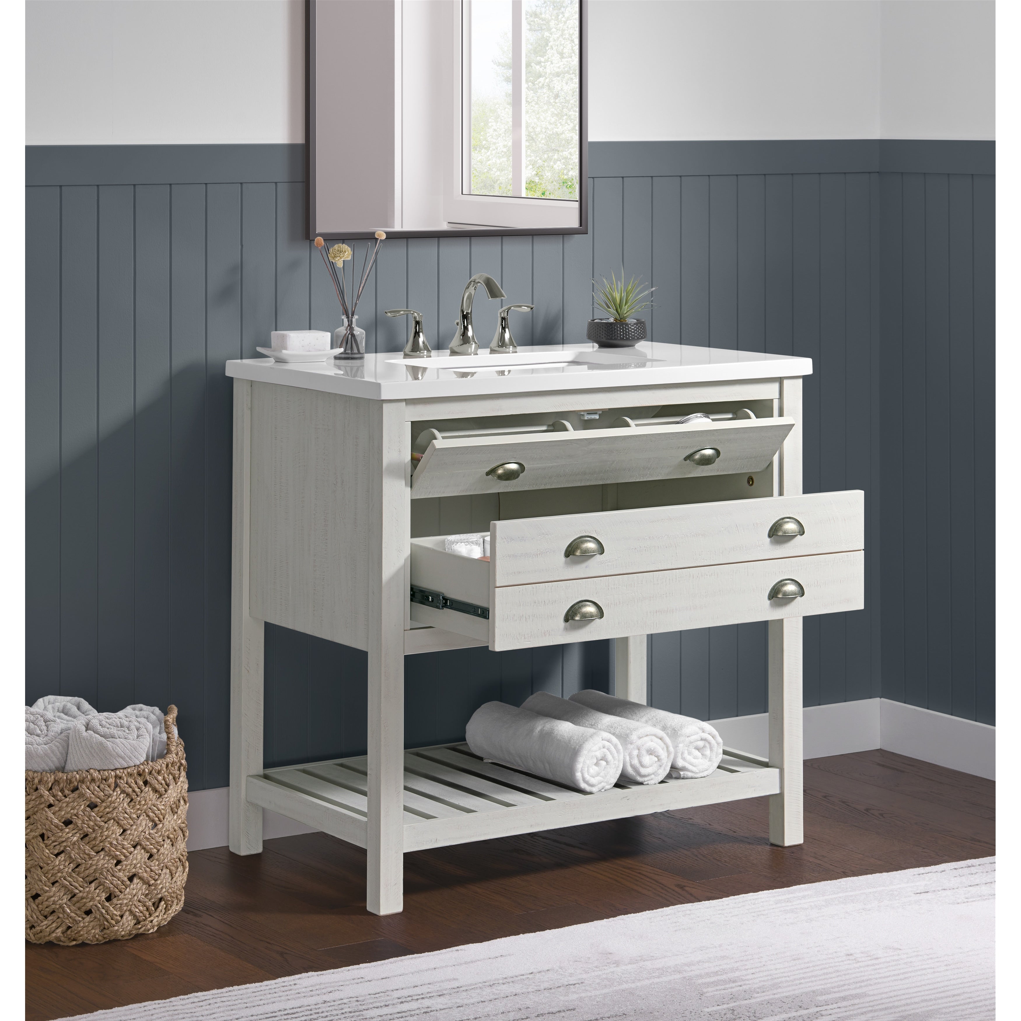 Monterey 37 Farmhouse Single Bathroom Vanity with Top