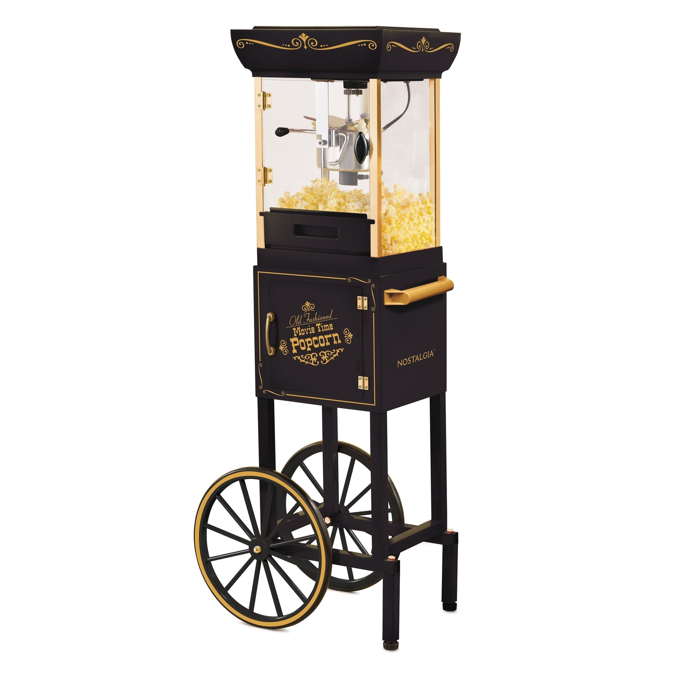 Movie Theater Style 2.5-Oz Kettle, 10-Cup 48-Inch Popcorn Cart