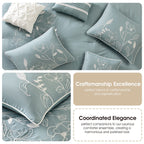 Nanshing Taylor 7 Piece Floral Botanical Comforter Set