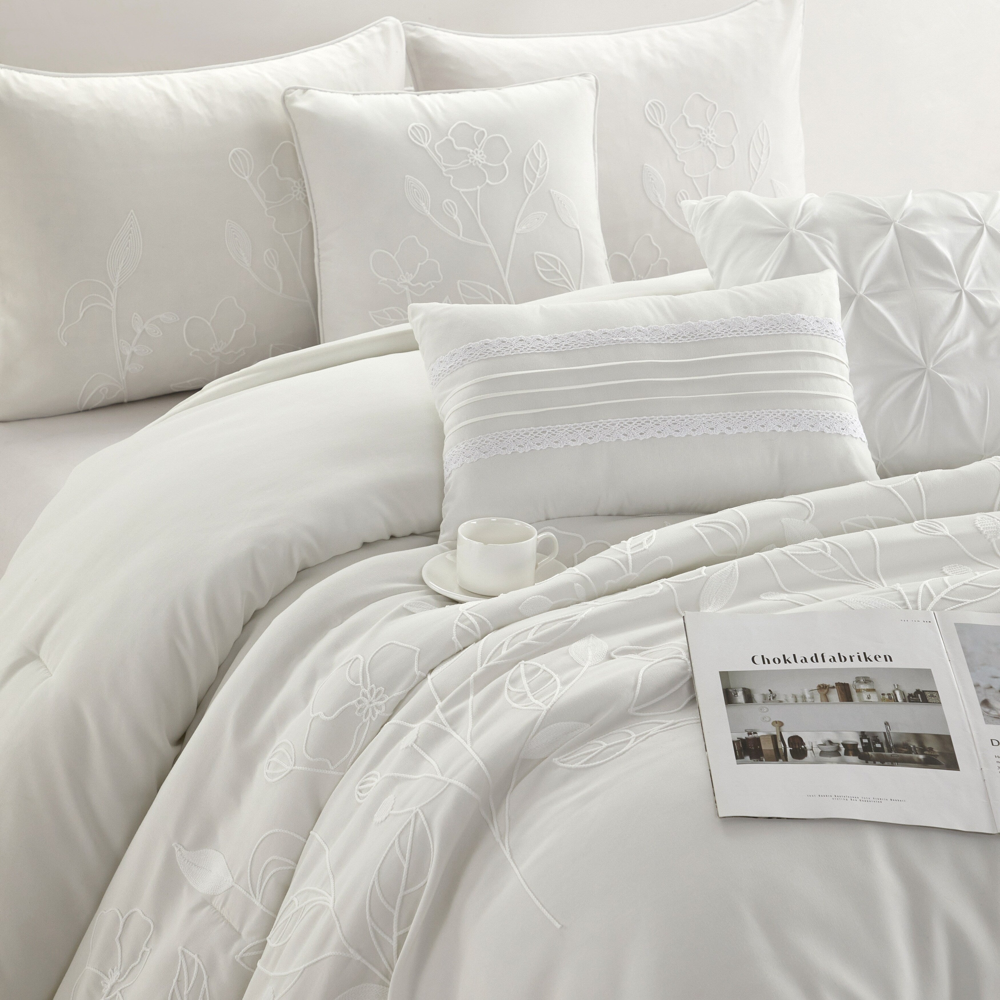 Nanshing Taylor 7 Piece Floral Botanical Comforter Set