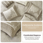 Nanshing Tiana 7 Piece Traditional Damask Comforter Set