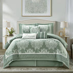 Nanshing Tiana 7 Piece Traditional Damask Comforter Set
