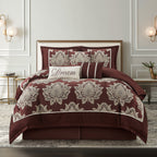 Nanshing Tiana 7 Piece Traditional Damask Comforter Set
