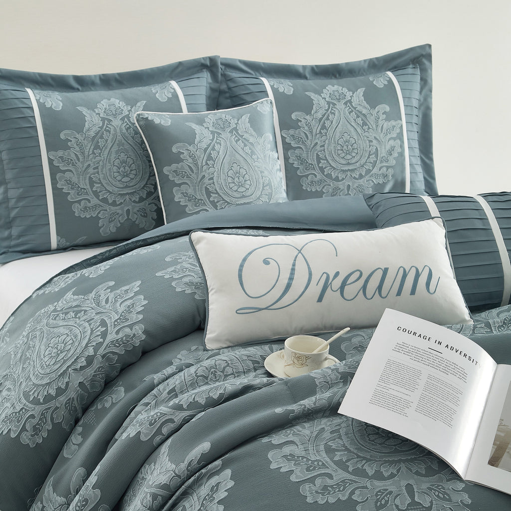 Nanshing Tiana 7 Piece Traditional Damask Comforter Set