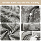 Nanshing Tiana 7 Piece Traditional Damask Comforter Set