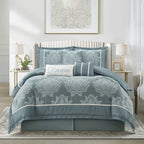 Nanshing Tiana 7 Piece Traditional Damask Comforter Set