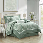 Nanshing Tiana 7 Piece Traditional Damask Comforter Set