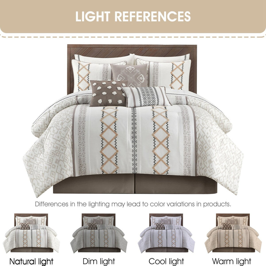 Nanshing Trina 15 Piece Boho Embroidered Comforter Set