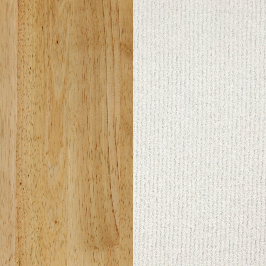 Gracie Modern Bar Stool, Boucle Upholstered Chair and Brushed Wooden Legs