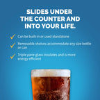 Newair 15 in. Built-in 96 Can Beverage Fridge in Stainless Steel with Temperature Controls and Adjustable Shelves