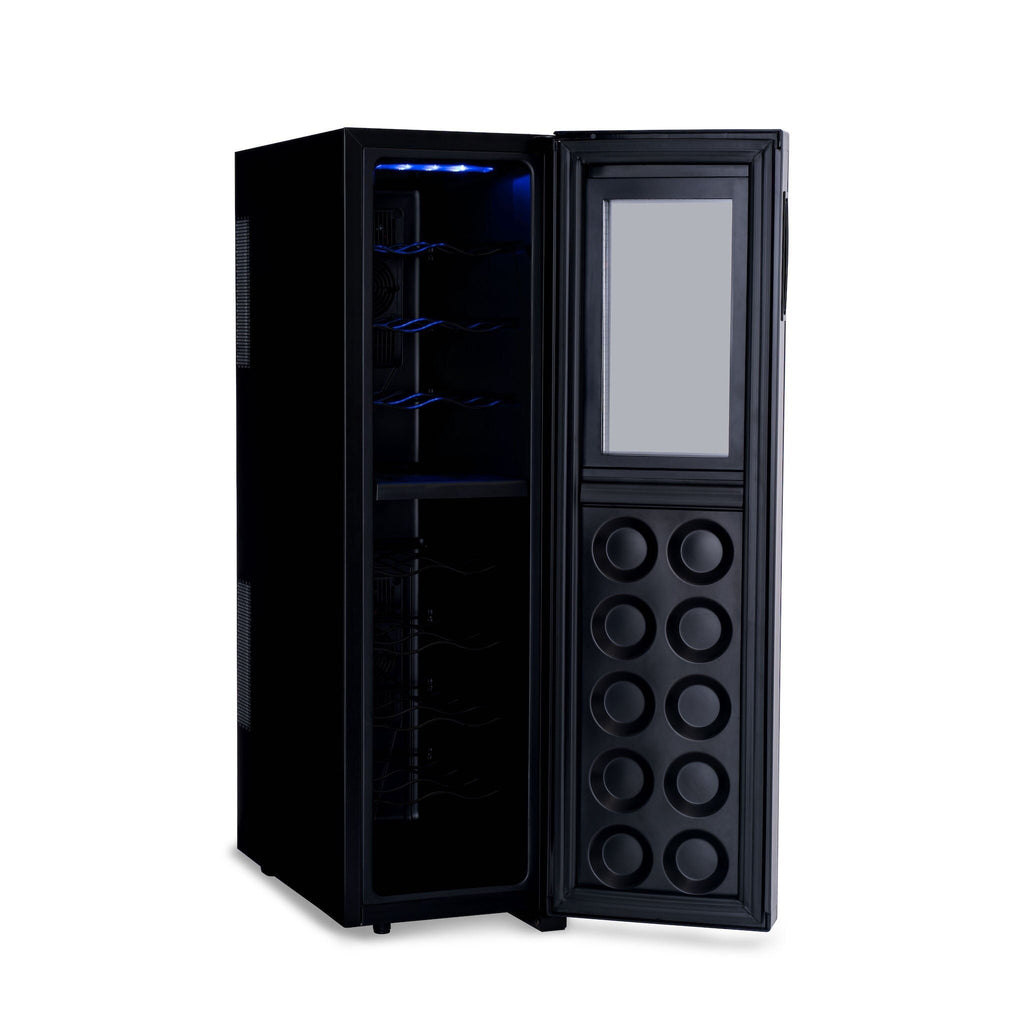 Newair Shadow-T Series Wine Cooler Refrigerator, 18 Bottle Dual Temperature Zone, Freestanding, Thermoelectric, Digital Control