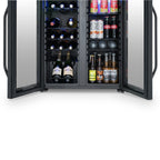 Newair Wine and Beverage Refrigerator, 18 Bottles & 59 Cans, Dual Temperature Zones, Freestanding, Digital Temperature Control