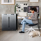 Newair Wine and Beverage Refrigerator, 18 Bottles & 59 Cans, Dual Temperature Zones, Freestanding, Digital Temperature Control