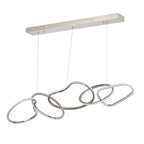 Nordic Luxury Interlocked Stainless Steel LED Chandelier Dining Room Ceiling Light