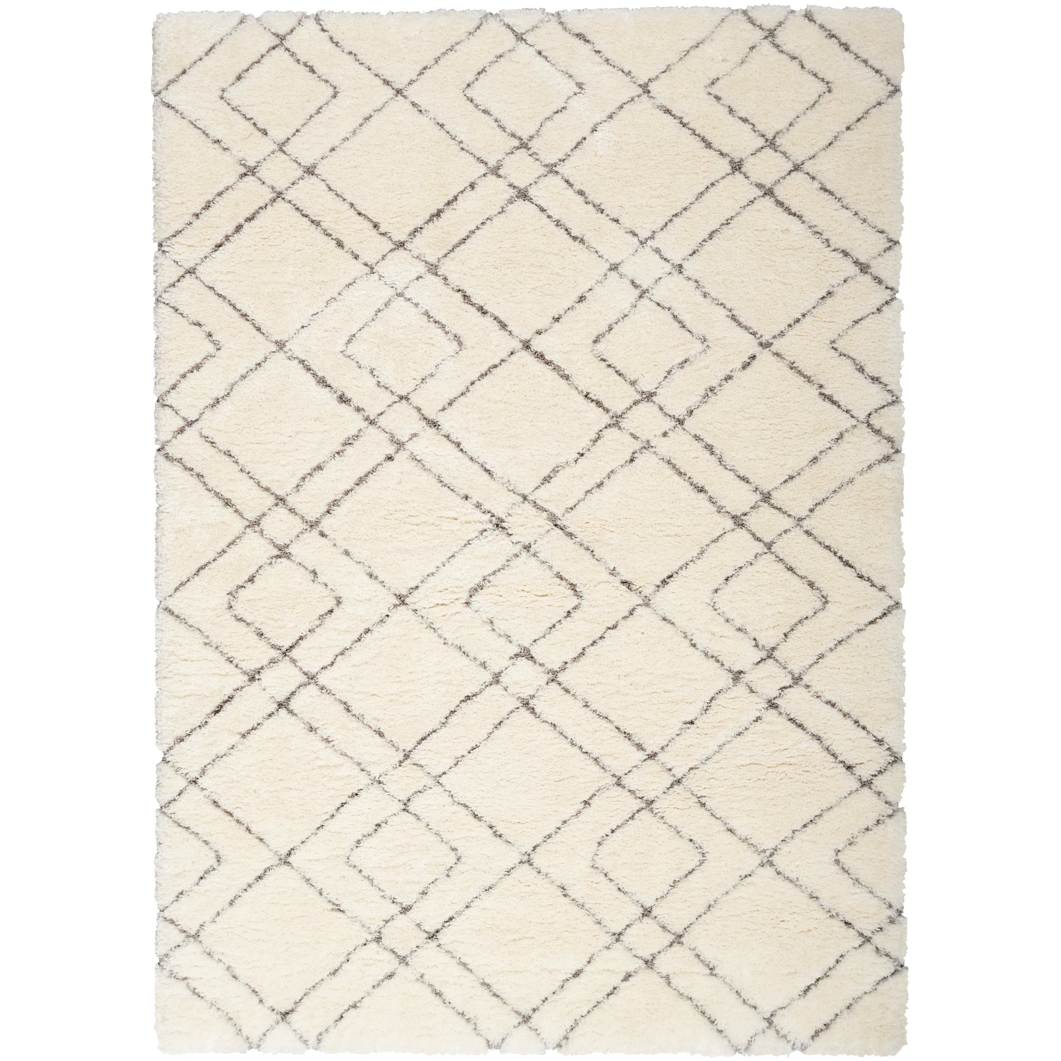 Nourison Luxurious Shag Ultra Plush Pile Abstract Geometric Area Rug