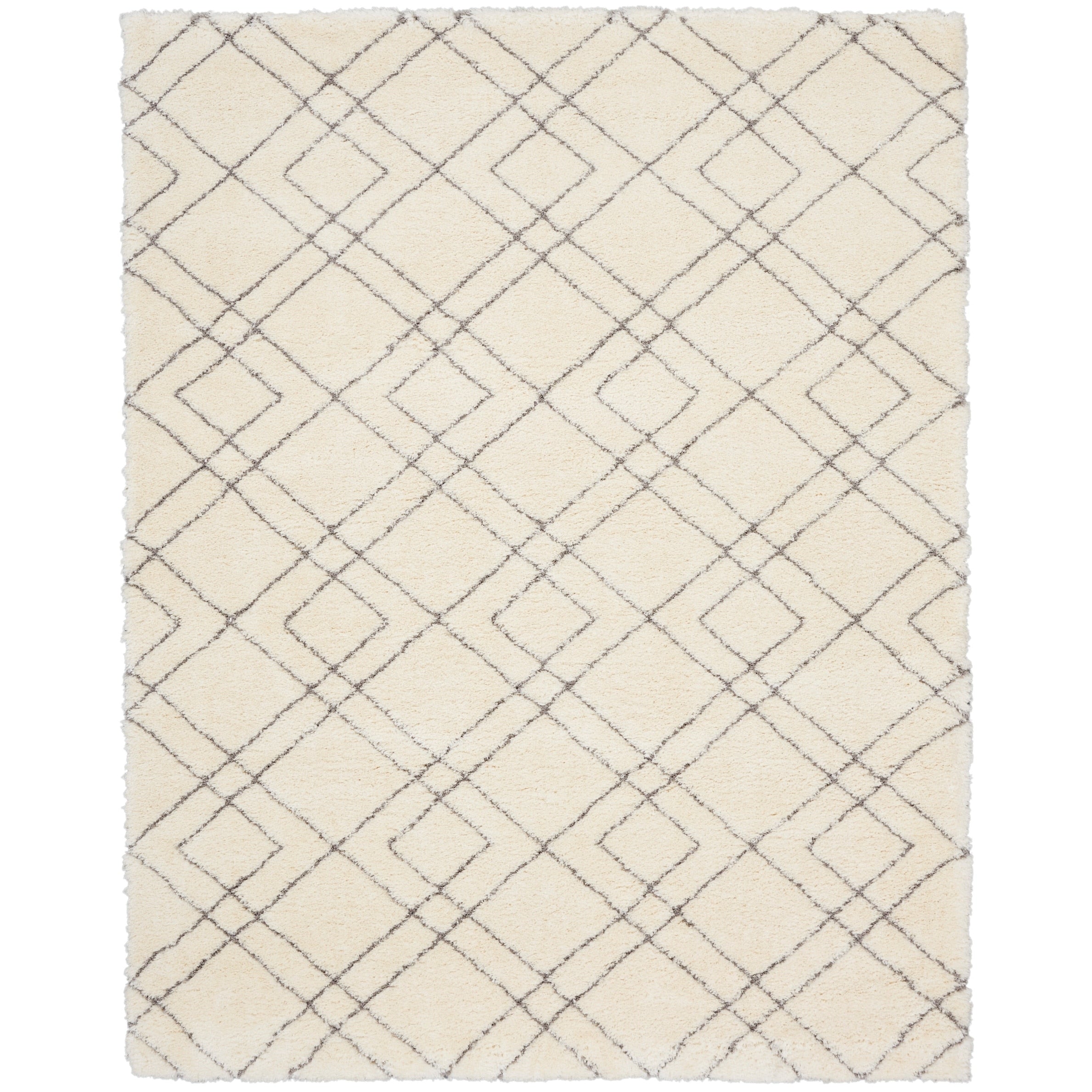 Nourison Luxurious Shag Ultra Plush Pile Abstract Geometric Area Rug