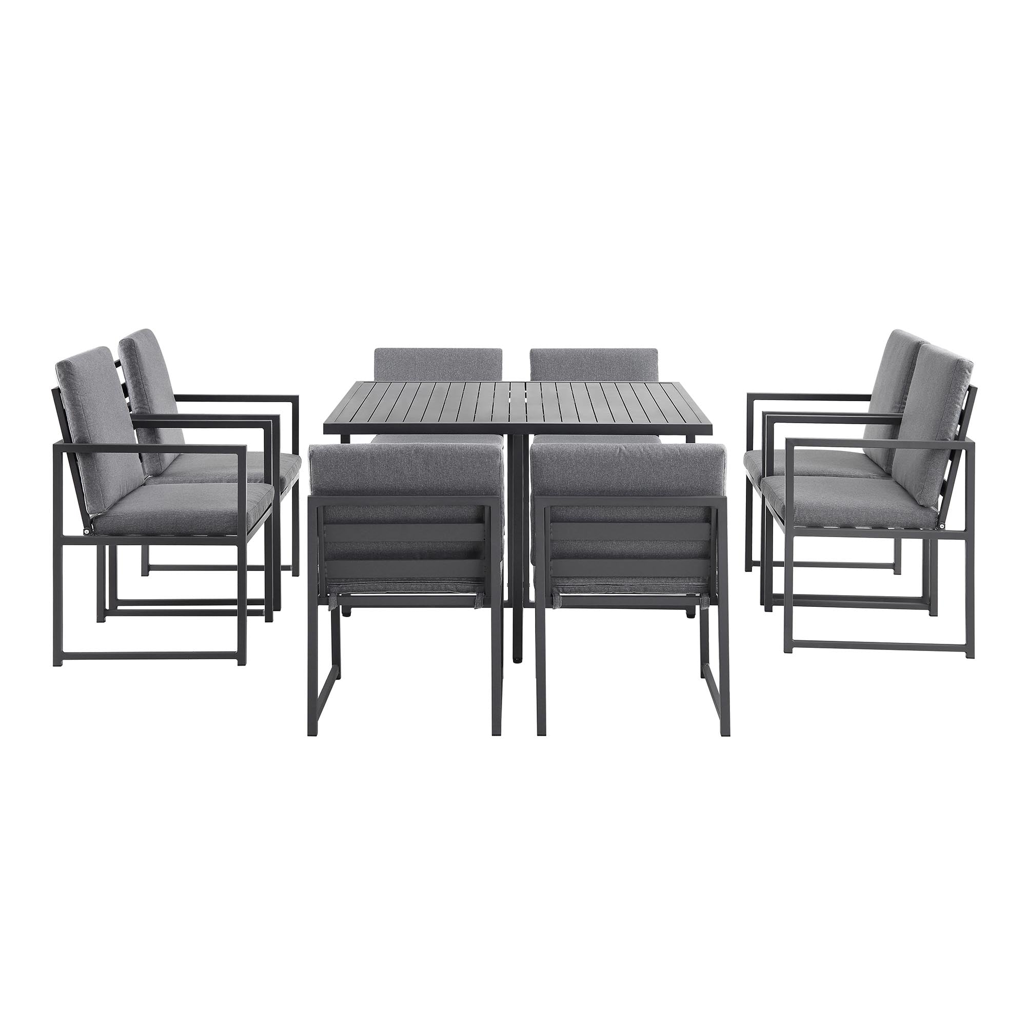 Albany Aluminium 9-Piece Outdoor Cube Dining Set, Grey