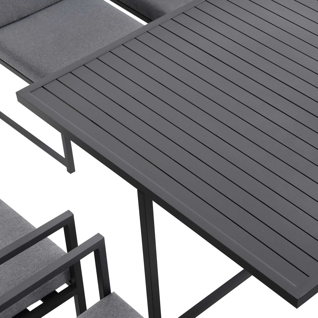 Albany Aluminium 9-Piece Outdoor Cube Dining Set, Grey