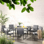 Albany Aluminium 9-Piece Outdoor Cube Dining Set, Grey