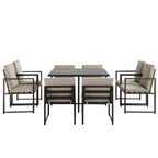 Albany Aluminium 9-Piece Outdoor Cube Dining Set,Taupe