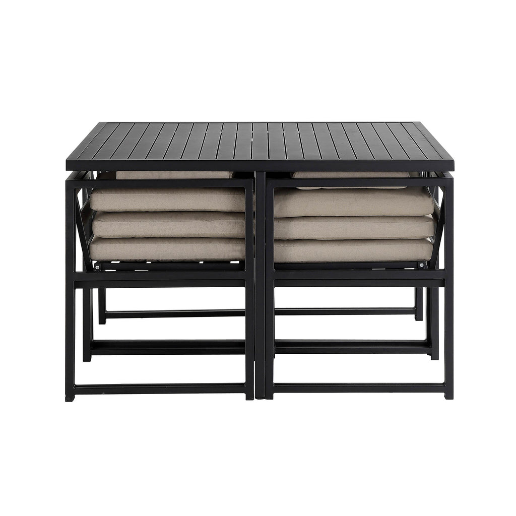 Albany Aluminium 9-Piece Outdoor Cube Dining Set,Taupe