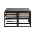 Albany Aluminium 9-Piece Outdoor Cube Dining Set,Taupe