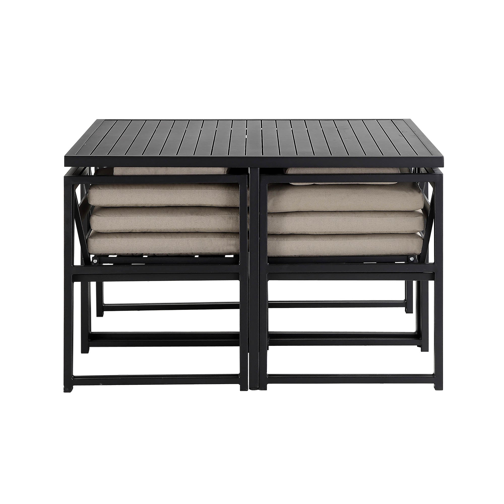 Albany Aluminium 9-Piece Outdoor Cube Dining Set,Taupe