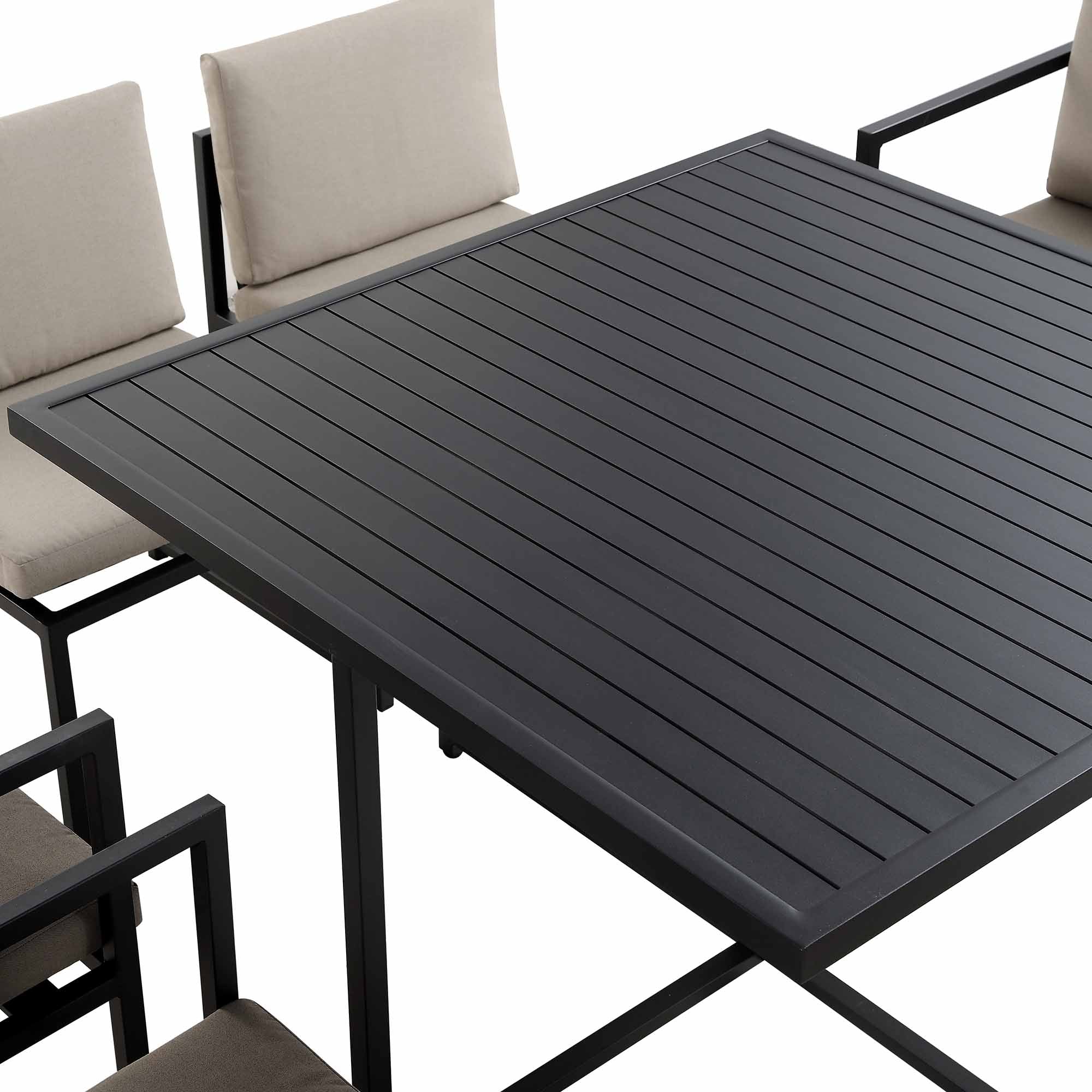 Albany Aluminium 9-Piece Outdoor Cube Dining Set,Taupe