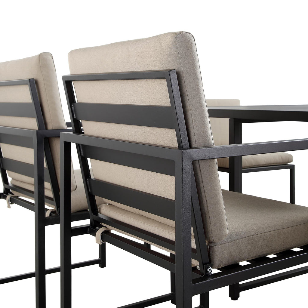 Albany Aluminium 9-Piece Outdoor Cube Dining Set,Taupe